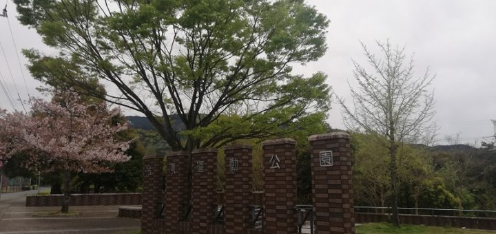 曇り空の桧原運動公園